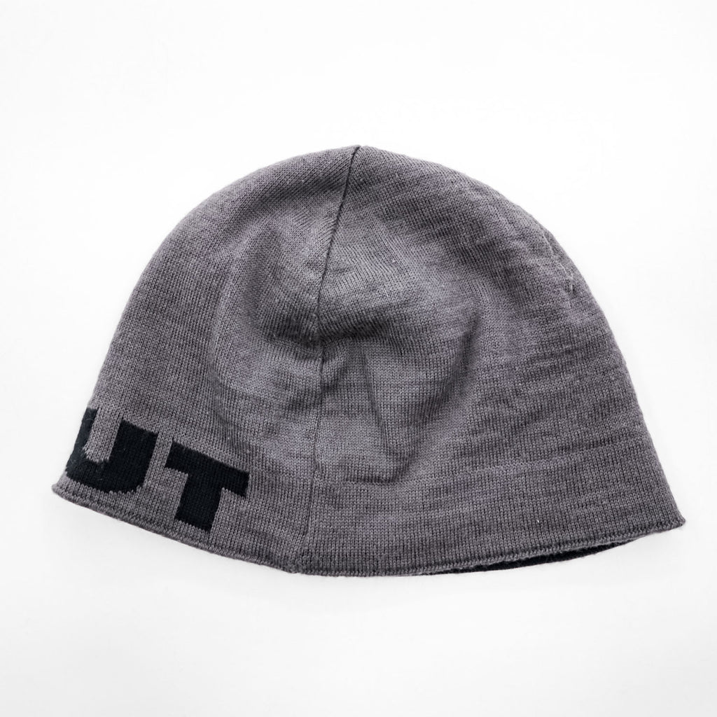 MAMMUT Reversible Knit Beanie Black Gray Mammoth Logo