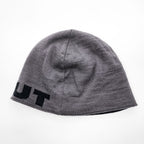 MAMMUT Reversible Knit Beanie Black Gray Mammoth Logo