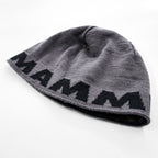 MAMMUT Reversible Knit Beanie Black Gray Mammoth Logo
