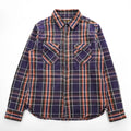 UES Wear Well Slubby Flannel Work Shirt Purple Plaid 8.8oz Cotton Japan