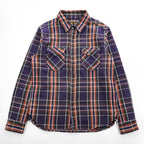 UES Wear Well Slubby Flannel Work Shirt Purple Plaid 8.8oz Cotton Japan