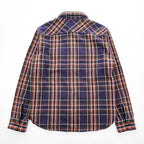 UES Wear Well Slubby Flannel Work Shirt Purple Plaid 8.8oz Cotton Japan