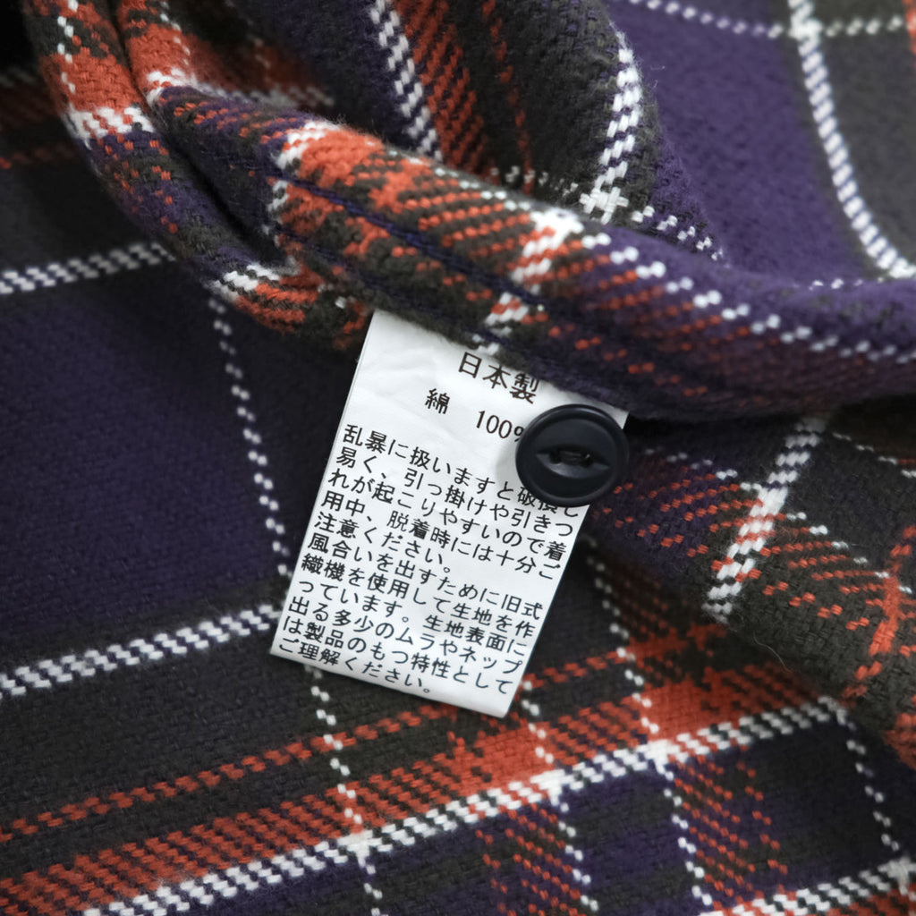 UES Wear Well Slubby Flannel Work Shirt Purple Plaid 8.8oz Cotton Japan