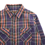 UES Wear Well Slubby Flannel Work Shirt Purple Plaid 8.8oz Cotton Japan