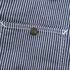 Lee Hickory Stripe Work Jacket Zip Up Blue White Denim Railroad Utility Pockets