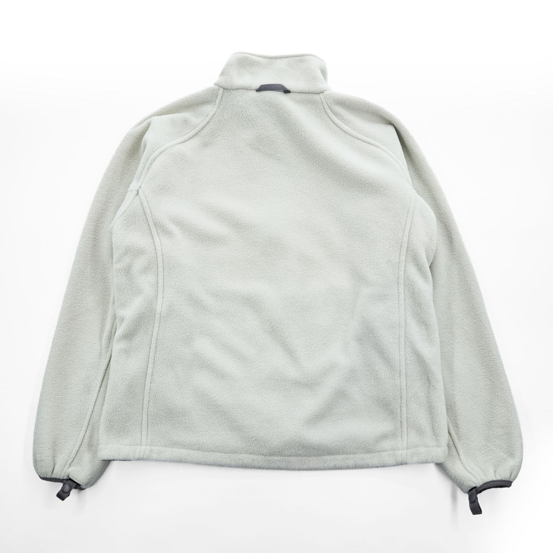 The North Face Womens S White Fleece Jacket Full Zip Gray Trim Raglan 2006 Vintage