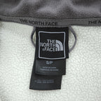 The North Face Womens S White Fleece Jacket Full Zip Gray Trim Raglan 2006 Vintage