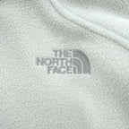 The North Face Womens S White Fleece Jacket Full Zip Gray Trim Raglan 2006 Vintage