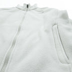 The North Face Womens S White Fleece Jacket Full Zip Gray Trim Raglan 2006 Vintage