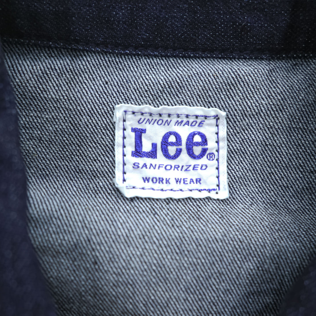 Lee Dark Indigo Denim Zip-Up Work Jacket Four Pocket