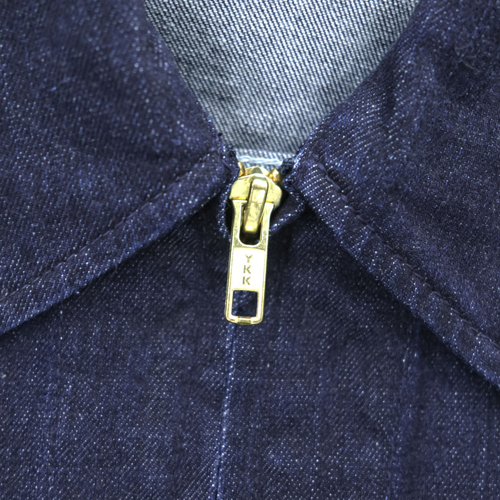 Lee Dark Indigo Denim Zip-Up Work Jacket Four Pocket