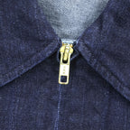 Lee Dark Indigo Denim Zip-Up Work Jacket Four Pocket