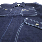 Lee Dark Indigo Denim Zip-Up Work Jacket Four Pocket