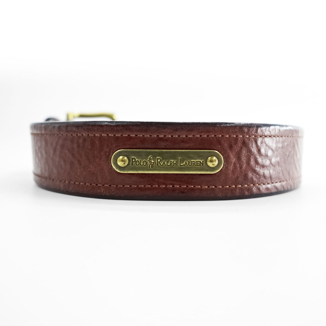 Polo Ralph Lauren Brown Italian Leather Belt Size 32/80 Pin Buckle