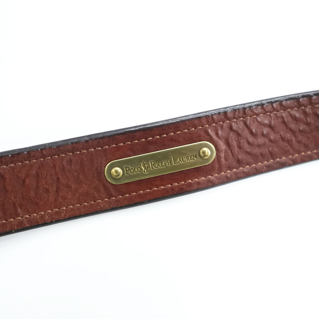 Polo Ralph Lauren Brown Italian Leather Belt Size 32/80 Pin Buckle