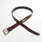 Polo Ralph Lauren Brown Italian Leather Belt Size 32/80 Pin Buckle