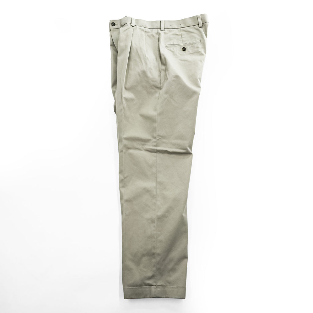 Brooks Brothers チノパンツ ADVANTAGE CHINO ELLIOT L ベージュ 2タック プリーツ ダブルカフス LIGHT WEIGHT