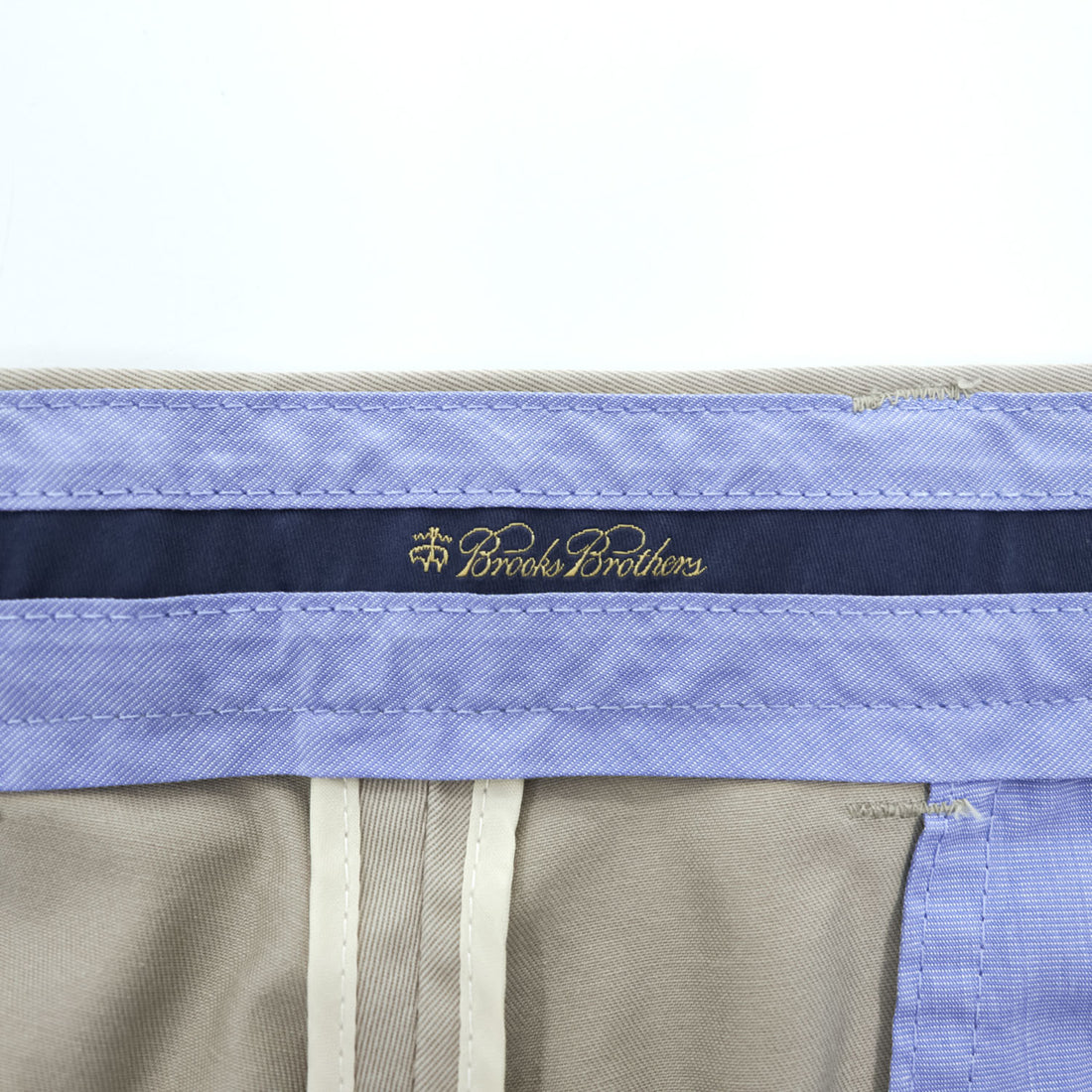 Brooks Brothers チノパンツ ADVANTAGE CHINO ELLIOT L ベージュ 2タック プリーツ ダブルカフス LIGHT WEIGHT