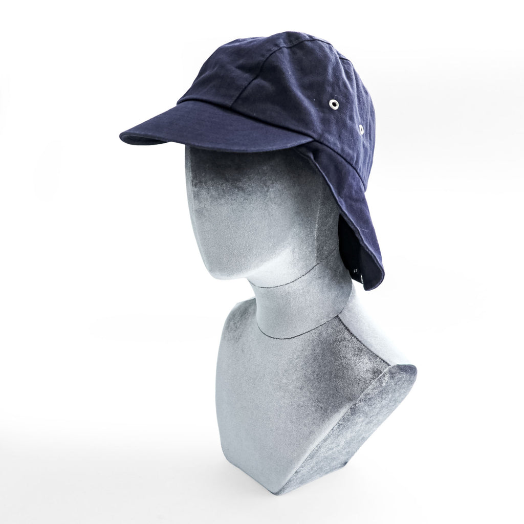 MHL x CA4LA 2018 Desert Cap Navy Cotton Military Neck Flap Hat Made in Japan