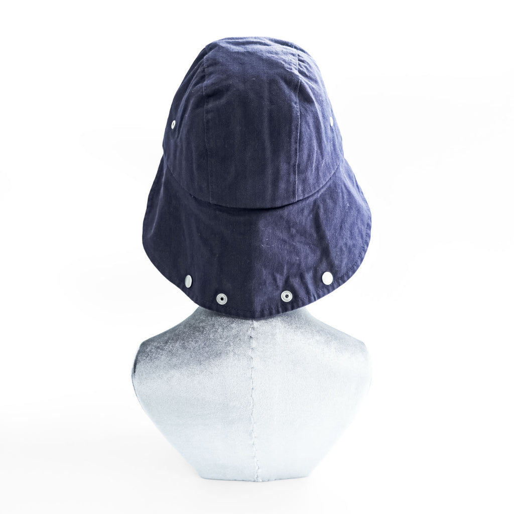 MHL x CA4LA 2018 Desert Cap Navy Cotton Military Neck Flap Hat Made in Japan