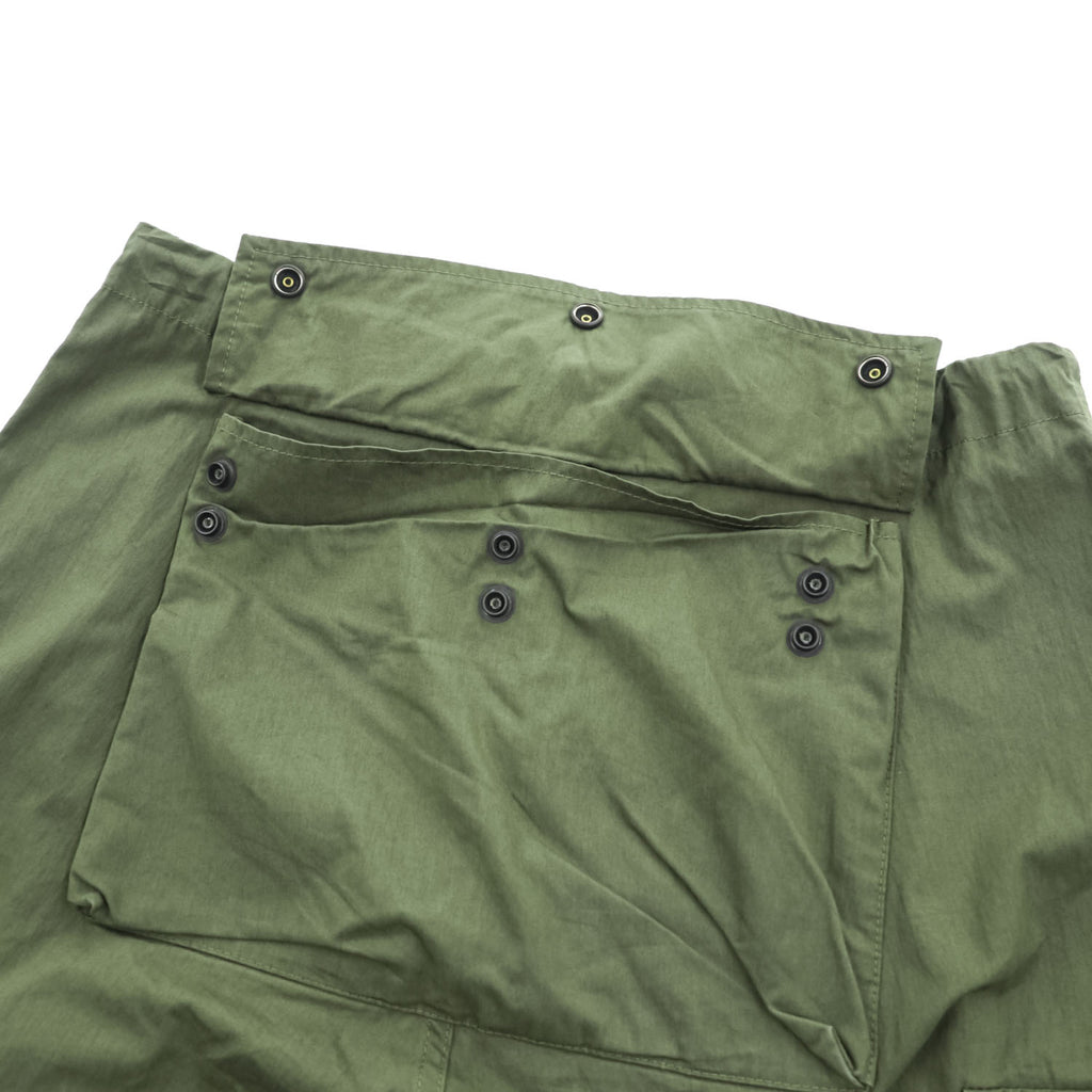 Needles 日本製 ワイド カーゴパンツ フィールドパンツ コットンナイロンオックスフォード M カーキ グリーン ドローコード QV141 未使用品
