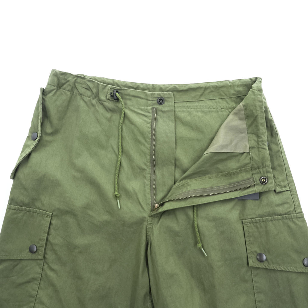 Needles 日本製 ワイド カーゴパンツ フィールドパンツ コットンナイロンオックスフォード M カーキ グリーン ドローコード QV141 未使用品