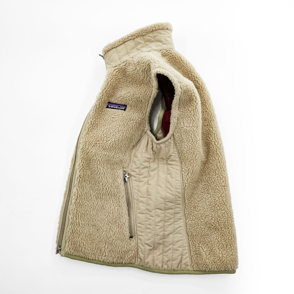 Patagonia 00年代 シンチラ SYNCHILLA リツール ボア フリースベスト S ベージュ 04年製 Re-Tool Vest 23087F4