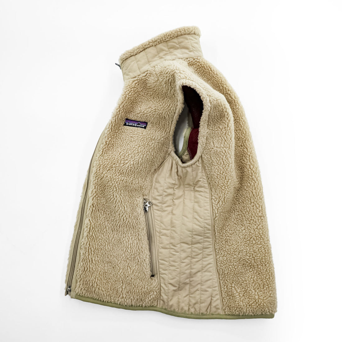Patagonia 00年代 シンチラ SYNCHILLA リツール ボア フリースベスト S ベージュ 04年製 Re-Tool Vest 23087F4