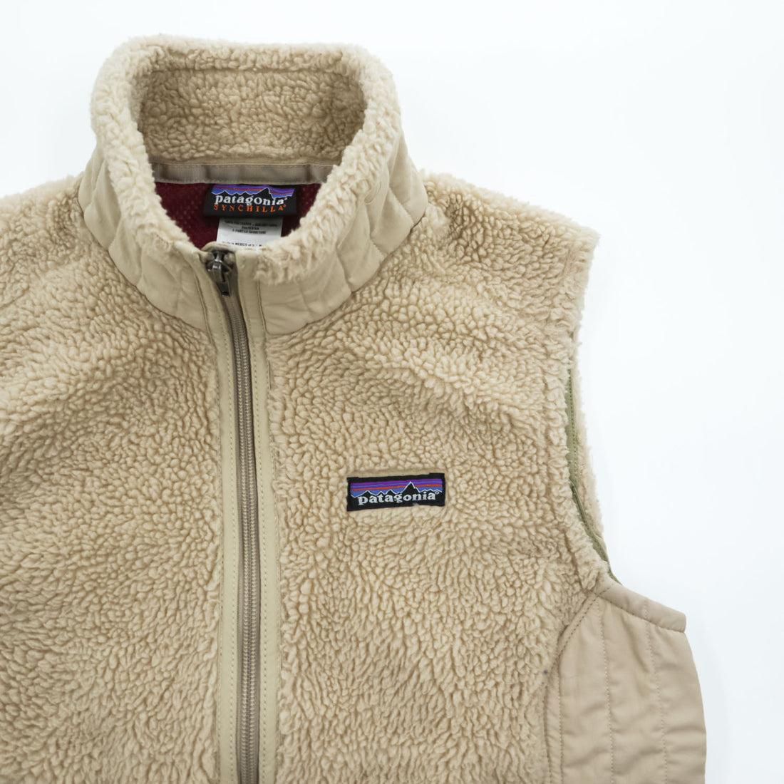 Patagonia 00年代 シンチラ SYNCHILLA リツール ボア フリースベスト S ベージュ 04年製 Re-Tool Vest 23087F4