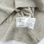 LACOSTE 100% Wool Crocodile Logo V-Neck Cardigan Beige Size 5 AH964E