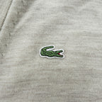 LACOSTE 100% Wool Crocodile Logo V-Neck Cardigan Beige Size 5 AH964E