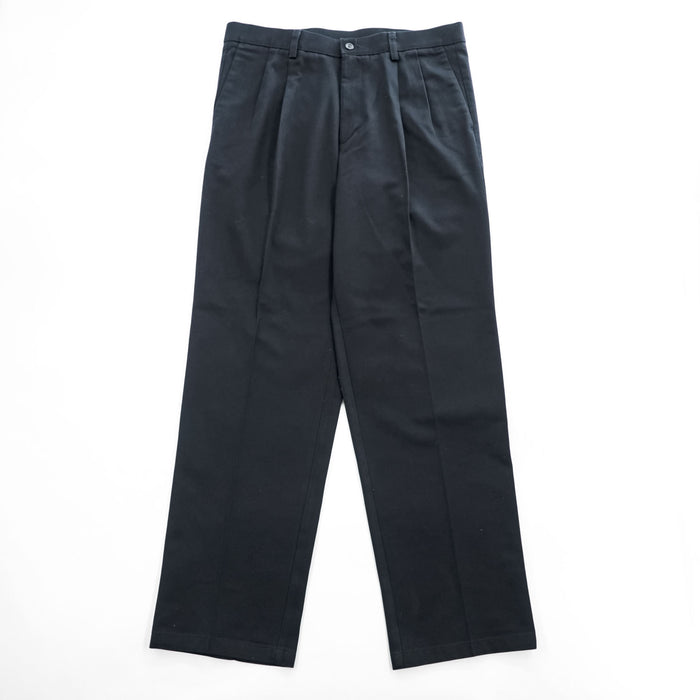 DOCKERS ( Levi's ) 00年代 ヴィンテージ チノパンツ L ブラック 2タック プリーツ PLEATED CLASSIC FIT