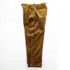 GRAMICCI コーデュロイ タック テーパード イージーパンツ CORDUROY TUCK TAPERED PANTS M ブラウン ストレッチ ベルト付 プリーツ ダブルカフス GMP-20F021