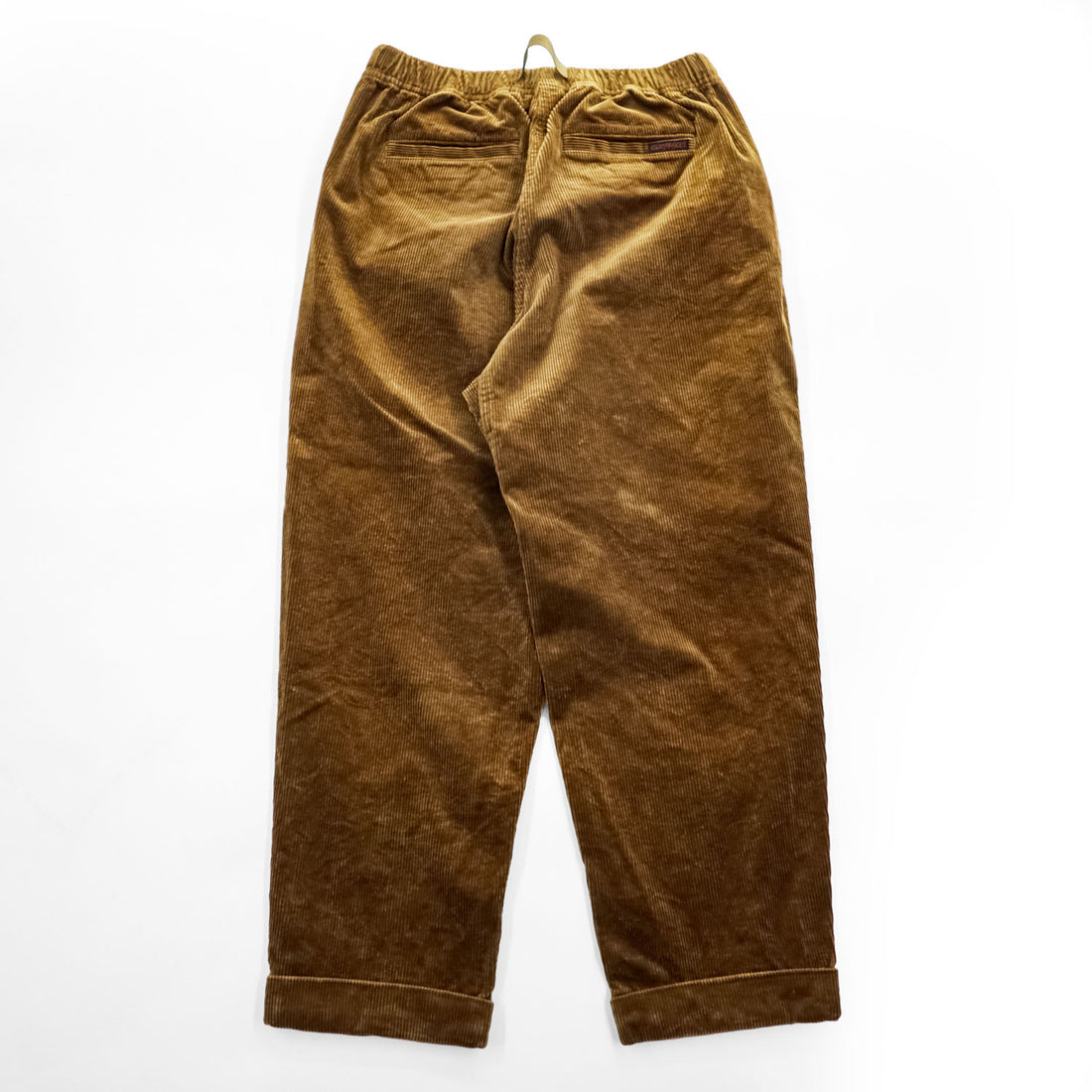GRAMICCI コーデュロイ タック テーパード イージーパンツ CORDUROY TUCK TAPERED PANTS M ブラウン ストレッチ ベルト付 プリーツ ダブルカフス GMP-20F021