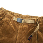 GRAMICCI コーデュロイ タック テーパード イージーパンツ CORDUROY TUCK TAPERED PANTS M ブラウン ストレッチ ベルト付 プリーツ ダブルカフス GMP-20F021
