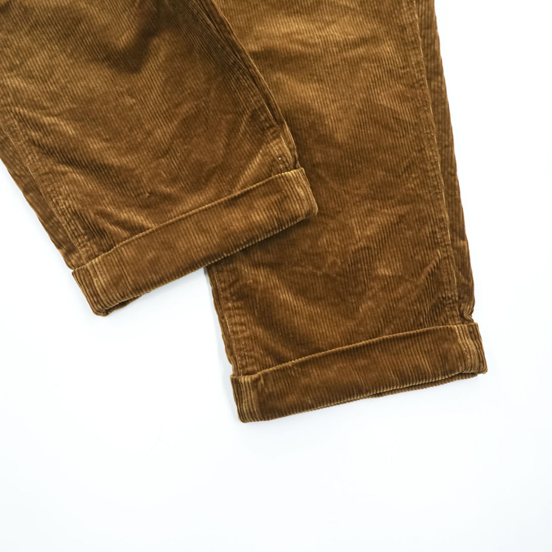 GRAMICCI コーデュロイ タック テーパード イージーパンツ CORDUROY TUCK TAPERED PANTS M ブラウン ストレッチ ベルト付 プリーツ ダブルカフス GMP-20F021