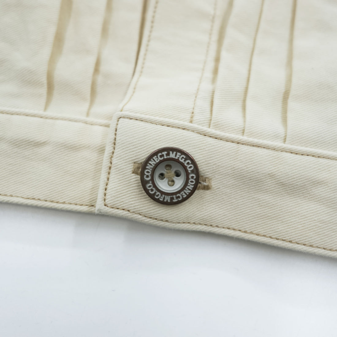 PHERROW'S FRONTIER SERIES トリプルプリーツ デニムジャケット Gジャン L ホワイト 生成り シンチバック タック Lot 100WB DENIM WORK JACKET