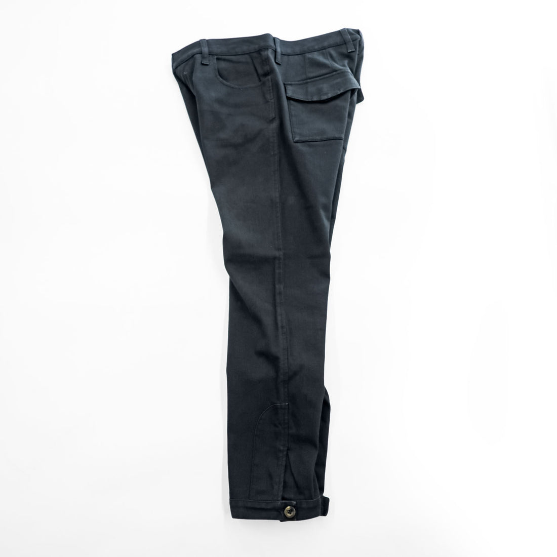 GUCCI イタリア製 コットンストレッチパンツ チノパンツ M ブラック 裾ボタンアジャスター RIDING 314405 XZ850