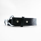 TORY 2280 English Bridle Leather Hook Buckle Belt Black Made in USA Size 32 Hoof Pick Belt