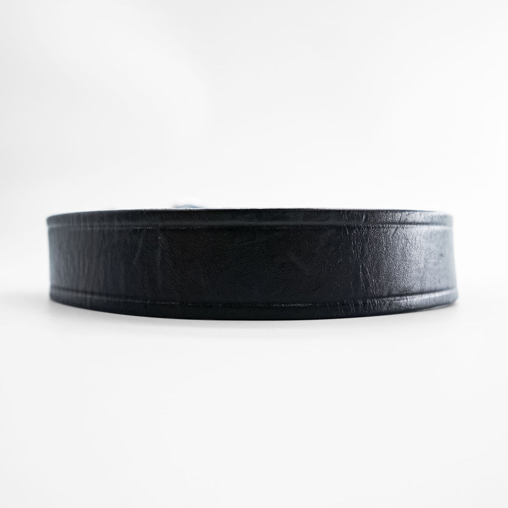TORY 2280 English Bridle Leather Hook Buckle Belt Black Made in USA Size 32 Hoof Pick Belt