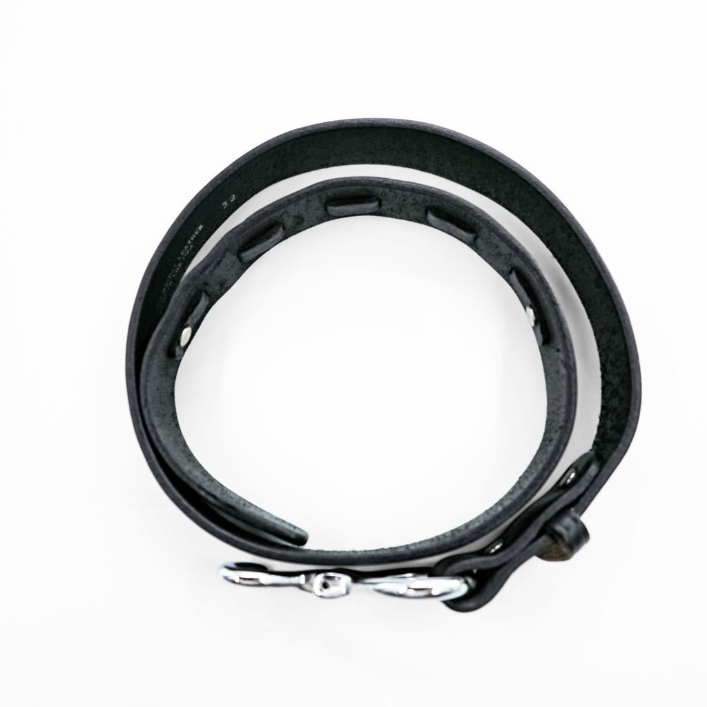 TORY 2280 English Bridle Leather Hook Buckle Belt Black Made in USA Size 32 Hoof Pick Belt