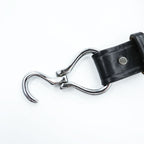 TORY 2280 English Bridle Leather Hook Buckle Belt Black Made in USA Size 32 Hoof Pick Belt