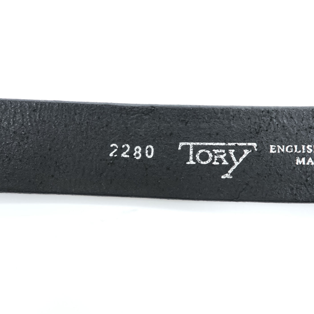 TORY 2280 English Bridle Leather Hook Buckle Belt Black Made in USA Size 32 Hoof Pick Belt