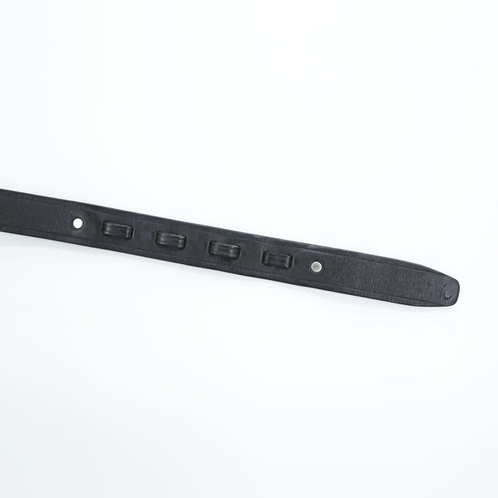 TORY 2280 English Bridle Leather Hook Buckle Belt Black Made in USA Size 32 Hoof Pick Belt