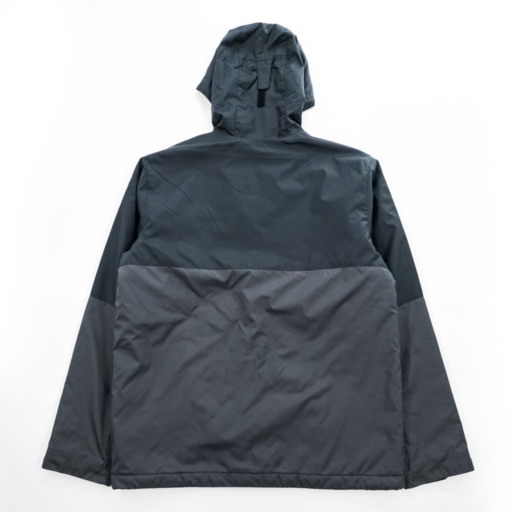 Columbia マウンテンパーカー 中綿 フードジャケット M ブラック グレー バイカラー ドローコード WM0026