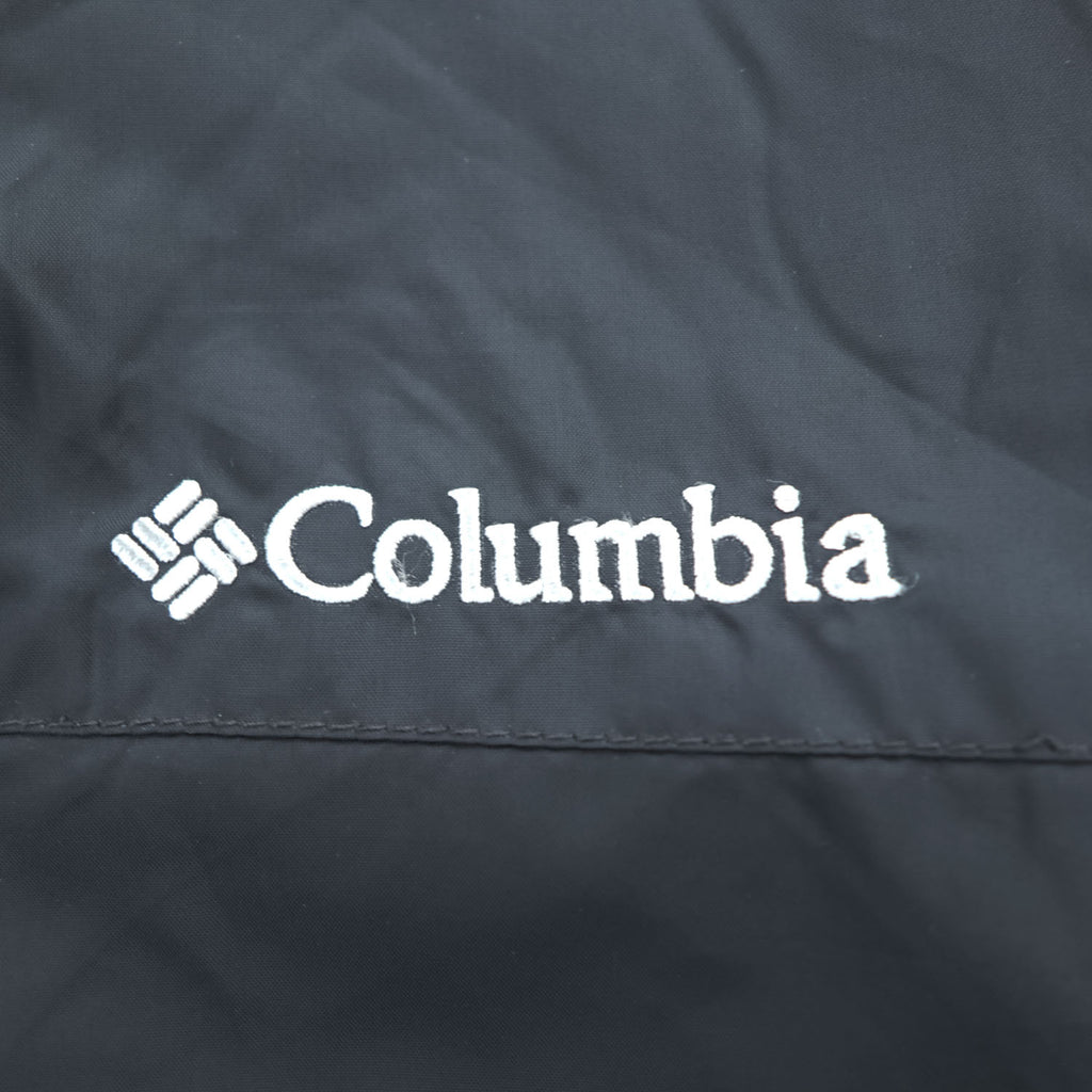 Columbia マウンテンパーカー 中綿 フードジャケット M ブラック グレー バイカラー ドローコード WM0026