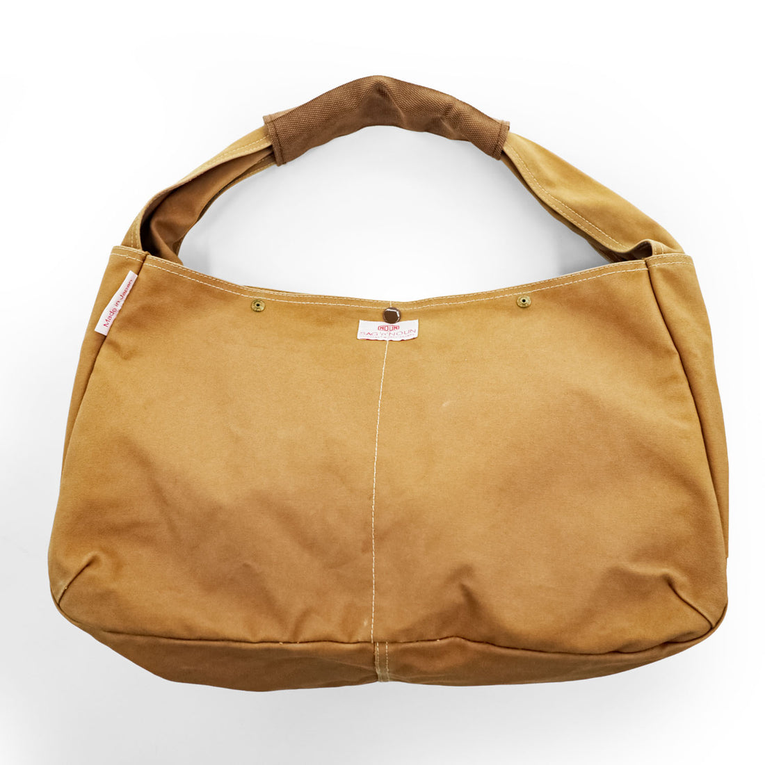 BAG'n'NOUN Joiner L Large Canvas Shoulder Tote Bag Camel Brown Made in Japan