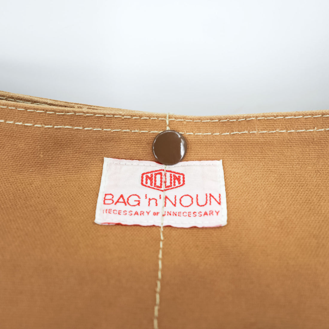 BAG'n'NOUN Joiner L Large Canvas Shoulder Tote Bag Camel Brown Made in Japan