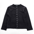 Agnes b. Homme M001 Cardigan Pression Black Cotton Fleece Snap Button Size S Japan