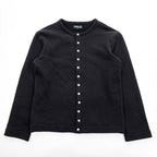 Agnes b. Homme M001 Cardigan Pression Black Cotton Fleece Snap Button Size S Japan